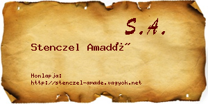 Stenczel Amadé névjegykártya